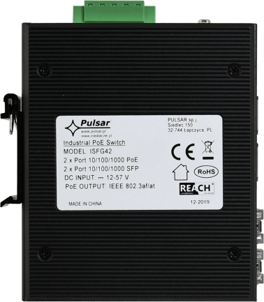Switch poe industriale isfg42 (2xpoe, 2xsfp)