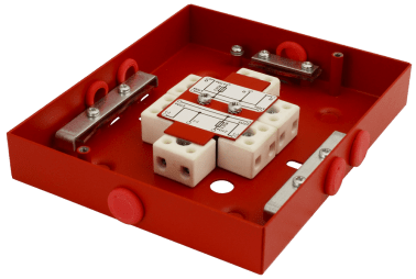 Box di derivazione con 2 fusibili 2×0,375a quadra