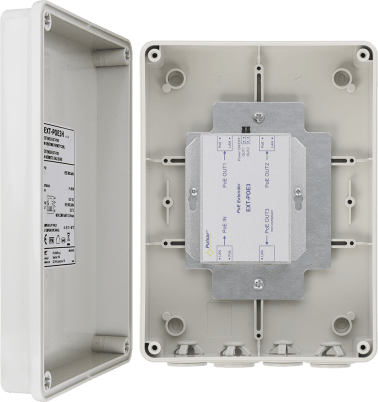 Extender poe 1 in 3 out. passivo 30w in box ext