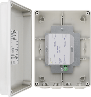 Extender poe 1 in 2 out. passivo/attivo 20w in box