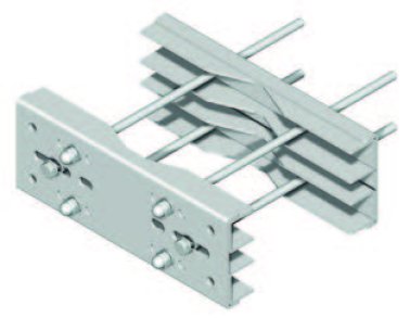 Supporto pesante con doppia staffa 380x140x4 mm -