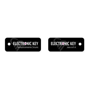 Tag rettangolare nero