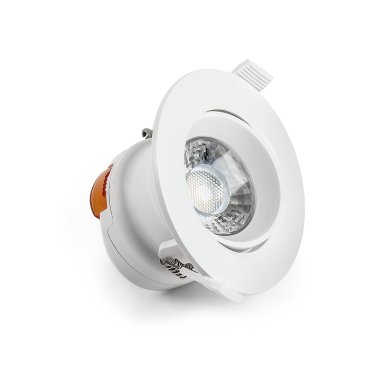 Faro incasso orient. led 10w 230v 3000k
