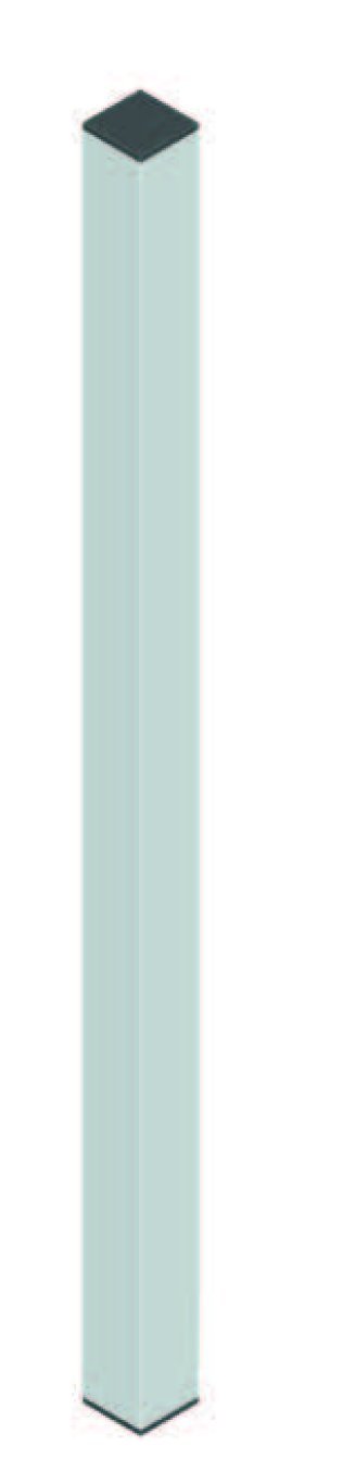 Prof. 80x80x2mm h 500mm - s-tappo - inst.: parete