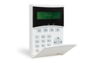Tastiera lcd compatta con 2 linee in/out programm.