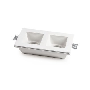 Faretto in gesso incasso doppio 230v 57m