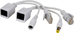 Set di adattatori p-poe1 con connettori rj45 o 2.1