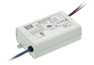 Alimentatore per led apc 25-70v/25w/350ma