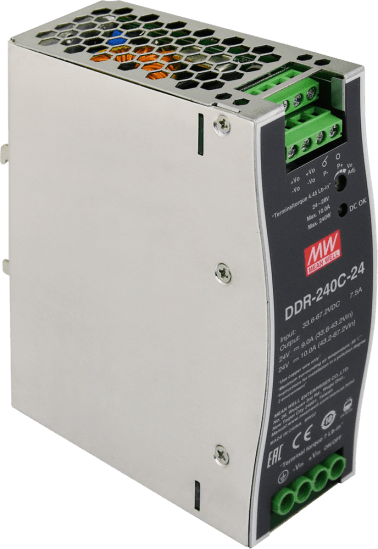 Convertitore ddr 24v/240w/10a dc/dc  for din rail
