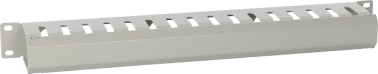 Pannello di gestione cavi, grigio - 1u - plastca