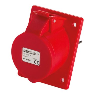 Presa da incastro 63a 3p + t 380v rosso ip44
