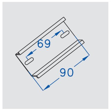 Profilo din per scatole 100 x 100 l.90 mm