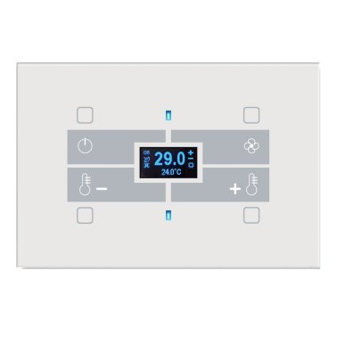 Qubik elettronica termostato 4 pulsanti con umidos