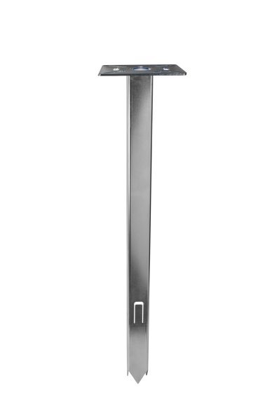 Piantone h 600mm - base 130x130x3mm - h palo max 1