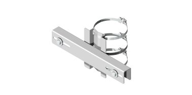 Supporto con tripla fascetta per pali Ø 60 ÷ 300