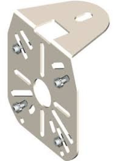 Staffa per sbraccio - frontale preforato 125x140x2