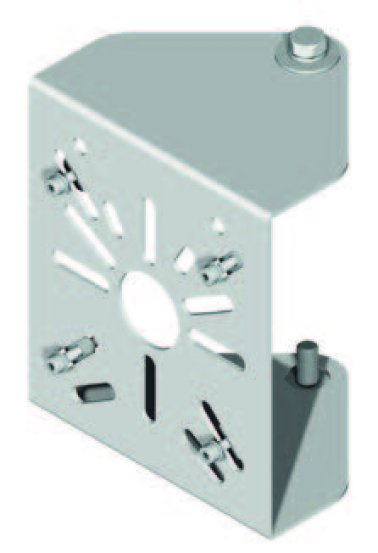 Staffa orientabile, parte frontale preforata 107x1