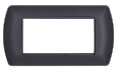 Placca metallo t1 8804-02 4p nero