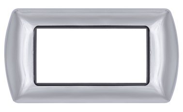 Placca metallo t1 8804-04 4p cromo