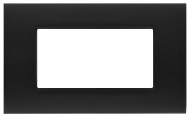 Placca metallo cbm7004-2 vip 4p nero