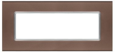 Placca vetro joy 5006bl-7 6p bronzo