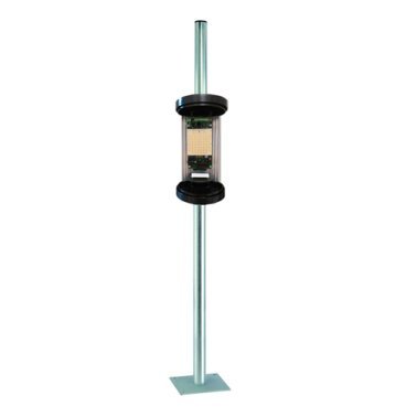 Palo zincato h 110cm con passaggio cavi