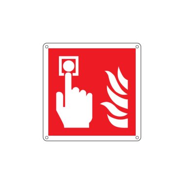 Cartello in all.lumin.250x250 pulsante incendio