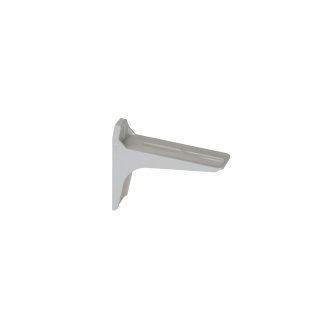 Mensole di sostegno in policarbonato grigio 10 x 1