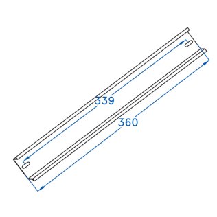Profilo din per scatole 460 x 380 l.360 mm