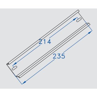 Profilo din per scatole 240 x 190 l.235 mm