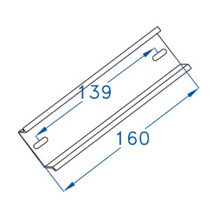 Profilo din per scatole 170 x 170 l.160 mm
