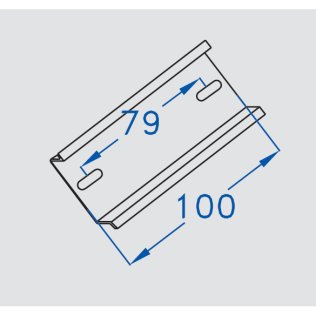 Profilo din per scatole 150 x 110 l.100 mm