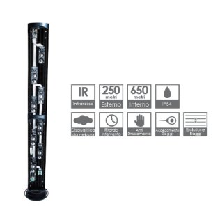 Col. da 8 r.d.o 4tx + 4rx h 200 cm. alim 230v