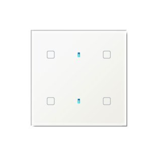 Qubik elettronica tastiera 4 pulsanti 80x80 traspa