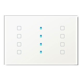 Qubik elettronica tastiera 8 pulsanti 120x80 trasp