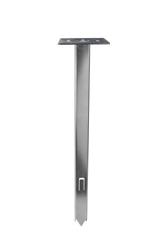 Piantone h 600mm - base 130x130x3mm - h palo max 1