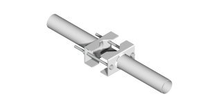Supporto da palo sbraccio pesante doppio Ø 60x25