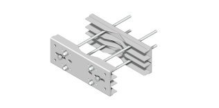 Supporto pesante con doppia staffa 380x140x4 mm -