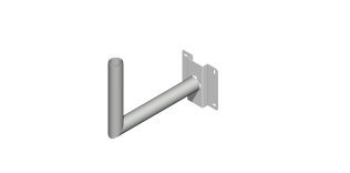 Supporto da parete sbraccio orizzontale a gomito