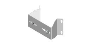 Supporto ad angolo 180x90x2 mm - interasse fissagg