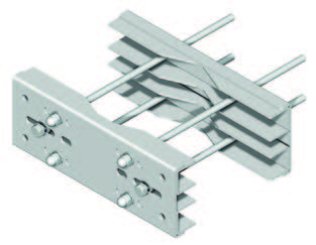 Supporto pesante con doppia staffa 380x140x4 mm -