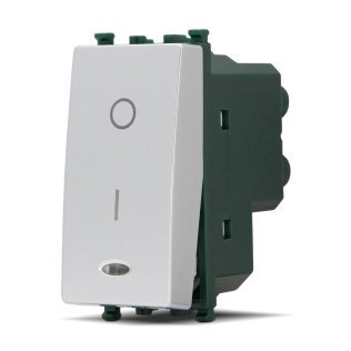 Interruttore bip spia (16a-250v) t2 662a alluminio