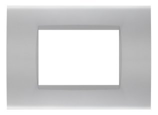 Placca soft-touch art-t1 3p 8003st-3 silver
