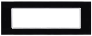 Placca vetro t2 6007bl-2 7p nero