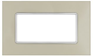 Placca vetro joy 5004bl-5 4p champagne