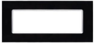 Placca vetro joy 5006bl-2 6p nero