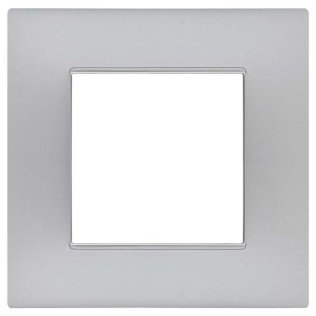 Placca soft-touch gem-t2 2p 6002st-3 silver