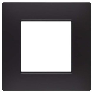 Placca soft-touch gem-t2 2p 6002st-2 nero