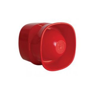 Sirena elettronica a tromba ip42 rossa