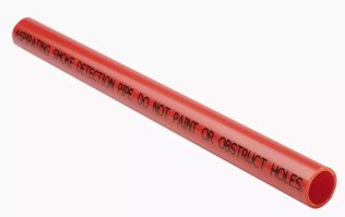 Tubo in abs di colore rosso. diametro esterno 25m